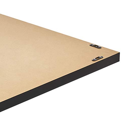 Amazon Basics Rectangular Wall Mirror 24″ x 36″ Peaked Trim, Black