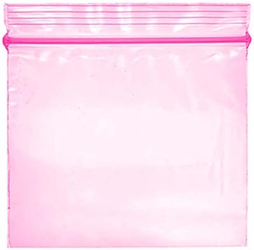 LIVERPOOL ENTERPRISES Grip Seal Bags Zip Lock Resealable Plastic 30x30mm Pink