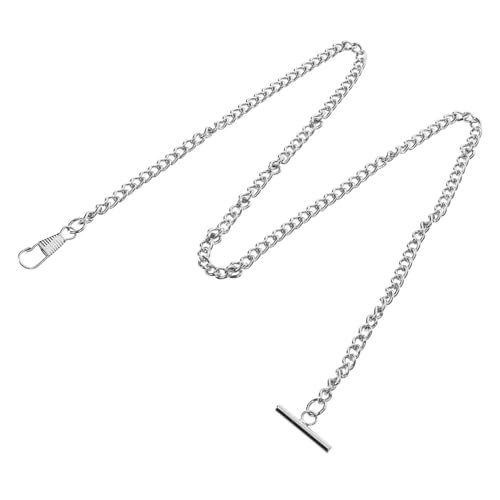 Gatuida Vintage Pocket Watch Chain 65cm Metal T-bar Buckle Chain for Men Women Stylish Accessory for Jeans Formal Attire