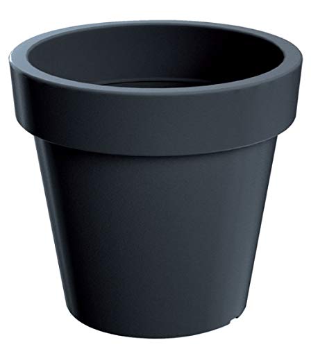 Blumentopf Blumenkübel mit Untersetzer Rund Pflanzkübel Pflanztopf Übertopf Lofly Größen & Farben wählbar (350 Anthrazit) – Bild 4