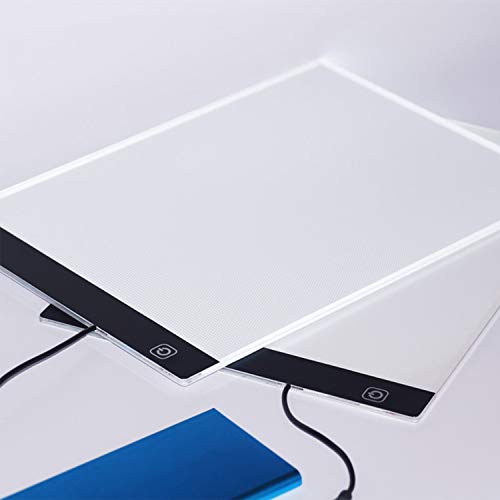Tracing Light Box, Veidoo A4 Ultra Thin Portable LED Dimmable Tracer Light Pad/Box/Board for Artists, Drawing, Painting, Animation, X-ray Viewing