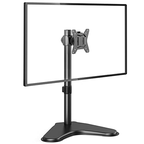 HUANUO Single Monitor Stand, Free Standing Monitor Desk Stand for 13 to