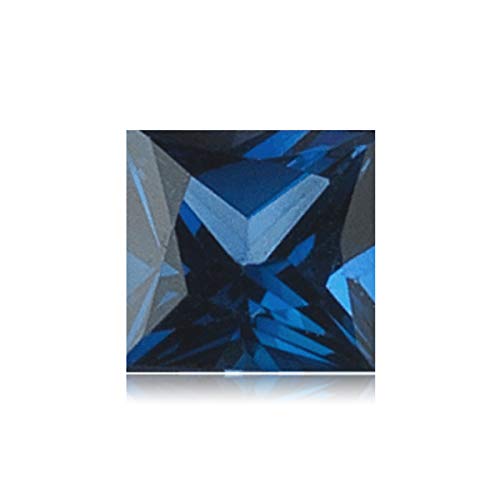 1.34-1.64 Cts of 6x6 mm AAA Square Princess Cut Swiss Made Rough Synthetic Blue Sapphire (1 pc) Loose Gemstone