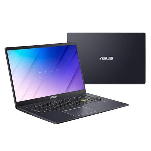 ASUS 15.6” Vivobook Go Slim Laptop, Thin & Portable for Student Study, Intel Dual Core N4500, 4GB RAM, 128GB SSD, Windows 11, Star Black, L510KA-ES04