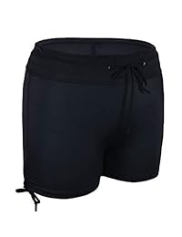 Bañador corto de cintura media para dama con corbata ajustable