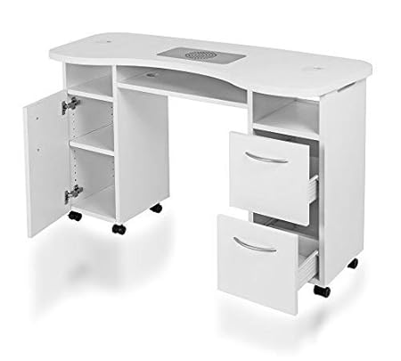 Manikürtisch, Nageltisch, Studiotisch mit Absaugung SA-30, Modell DR-12