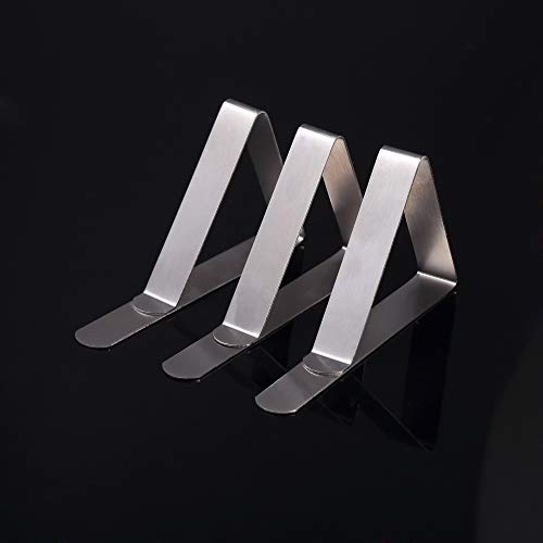 Lucky Goddness Tablecloth Clips, 24 Packs Flexible Stainless Steel Picnic Table Cover Clamps for Home Kitchen Restaurant - Thumbnail 6