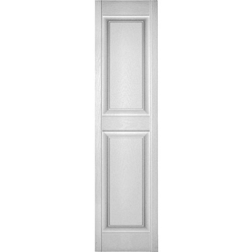Ekena Millwork LP2C12X07400WH Custom Two Equal Panels, Raised PanelShutter (Per…