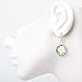 Chuvora 925 Sterling Silver Hand Blown Glass Blue Flower Dangle Hook Earrings
