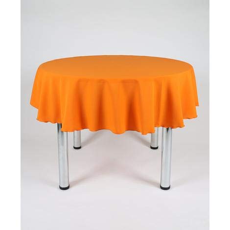 Hope Textiles Orange 54" Diameter (137cm) Small Round Fabric TABLECLOTH/TABLE CLOTH (Polyester, not cotton)
