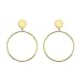 Cyntan Hoop Dangling Earrings Simple Large Hoops Circle Drop Earrings For Women Gold Color