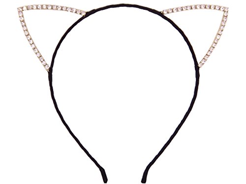 Bonnie Z. Leonardo Girls Ladies Women Cute Sweet Rhinestone Cat Ears Headband