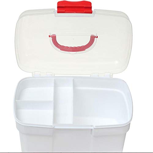 Empty First Aid Kit Family Medicine Chest Storage Box Household Plastic Drug Holder Case Medicine Cabinet (Red-Big Size) - Thumbnail 4
