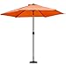 Sorbus Outdoor Umbrella, 10 ft Patio Umbrella with Tilt Adjustment and Crank Lift Handle, Perfect for Backyard, Patio, Deck, Poolside, and More (Orange)