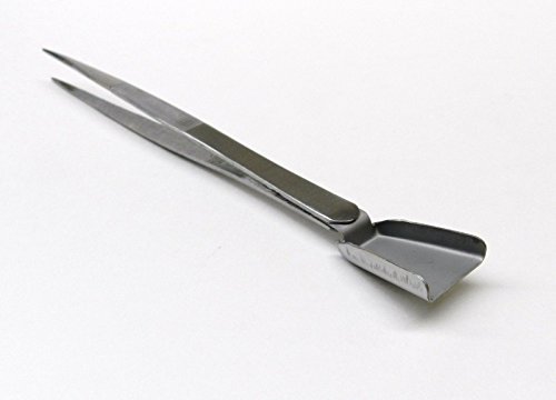 DIAMOND TWEEZER WITH SCOOP FOR STONES BEAD WORK GEMOLOGIST TWEEZERS SHOVEL END (E 1) NOVELTOOLS