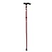 Tinksky Non-slip Adjustable Height Aluminum Alloy Folding Walking Stick Cane Travel Crutch Alpenstock (Red)