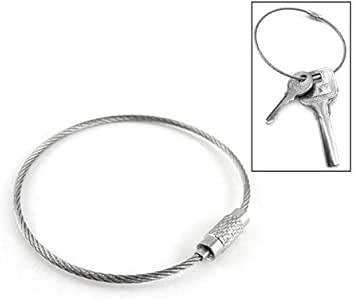 Amazon Com N A Multifunctional Outdoor Camping Multifunctional Steel Wire Rope Ring Stainless Steel Wire Key Chain Silver Home Kitchen