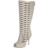 Qupid Cinema-35 Women's Peep Toe Boot With Faux Suede Upper Material