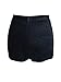 TOB Women's Casual Soft High Waist Drawstring Velvet Shorts Clubwear ,Black,Small