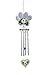 EXPAWLORER Pet Memorial Gifts Dog Wind Chimes - Pawprint Dog Memorial Gifts Remembrance Pet Loss Gifts Metal Cast Wind Chime with Heart-Shaped Pendant Loss of Dog Sympathy Gift Memento for Dogs Cats
