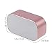 WINOMO Bluetooth Speaker Alarm Clock Radio Wireless Subwoofer Creative Large Mirror Screen Display of Temperature Bedside Alarm Sound Box for Bedroom(Rose Gold)