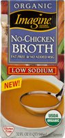 IMAGINE FOODS ORGANIC LOW SODIUM FREE RANGE CHICKEN BROTH – 32 FL OZ