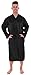 EPYA Luxury Men's Women's Long Kimono Robe Bridal Satin Robe Sleepwear, Black