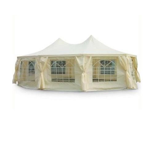 Peaktop 13'x26'/16'x32'/20'x26'/20'x32'/29'x21'/22'x16' Party Wedding Tent Canopy Gazebo Shelter Pavilion Heavy Duty Outdoor Octangle/decagonal Multiple Choices (Beige, 21WX29L)