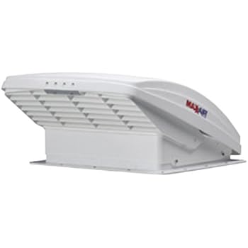 Maxxair 00-05100K MaxxFan Ventillation Fan with White Lid and Manual Opening Keypad Control
