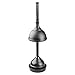 mDesign Traditional Toilet Plunger and Holder for Bathroom Storage - Black