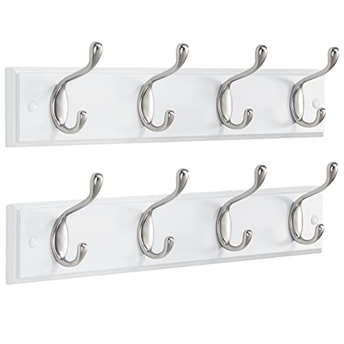 Amada Coat Rack Wall Mount 2 Pack, Coat Hangers with 8 Hooks,