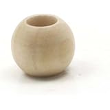 Mylittlewoodshop - Pkg of 25 - Bead Round - 5/8 inches in Diameter and 5/16 Hole Unfinished Wood(WW-BE1055-26)