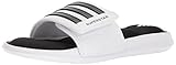 adidas Men's Superstar Slide Running Shoe, Black/White, 11 M US