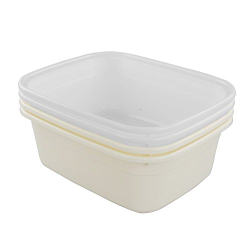 HOMMP Rectangular Plastic Dishpan/Wash Basins, 4 Pack