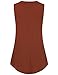 Sleeveless Tops For Women Summer,Laksmi Basic Solid V Neck Casual Office Flow Tunic Tank Shirt L Brick Red