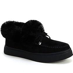 TINSTREE Winter Flat Boots Warm Shoes Casual