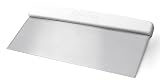 Bleteleh Extra Large commercial dough cutter/bench scraper 3.5 x 10-inch stainless steel blade with white polypropylene handle
