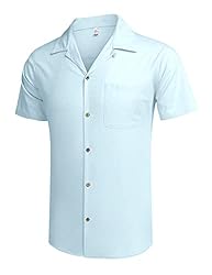 COOFANDY Men's Hawaiian Floral Shirts Cotton Linen