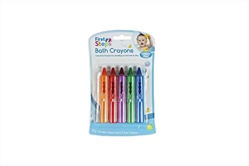 2 X First Steps Pack of 5 Baby Bath Crayons for Fun in Bath - Non Toxic Bath Toys