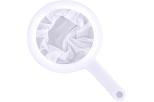 1 Piece Plastic Nylon Fine Mesh Strainer – 200 Mesh Ultra-Fine Sieve – Non-Slip Handle – Comfortable Food Strainer for Coffee