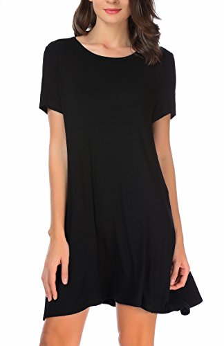 knee length dresses for ladies Halie T-Shirt Dress - Black - Size 2XS