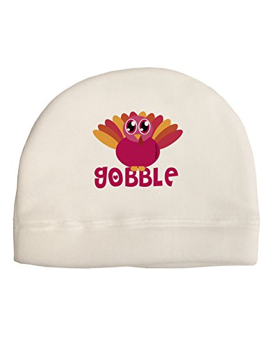 TooLoud Cute Gobble Turkey Pink Child Fleece Beanie Cap Hat