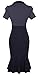 Sunblume Women's Vintage Fishtail Short Sleeve Slim Retro Evening Dress