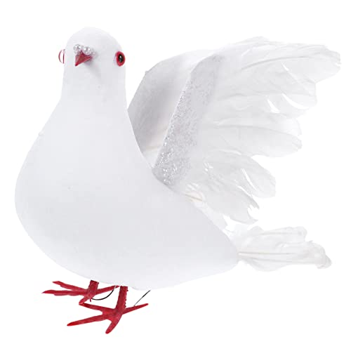Artificial Feathered Pigeon Birds Fake Doves Artificial Craft Foam Birds For Wedding Decorations