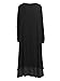 Romacci Women Boho Dress Casual Irregular Maxi Dresses Layer Vintage Loose Long Sleeve Linen Dress with Pockets,XX-Large,Black