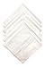 Q.T. Bamboo Men's Soft Bamboo Classic White Handkerchief (6 Pack, White)