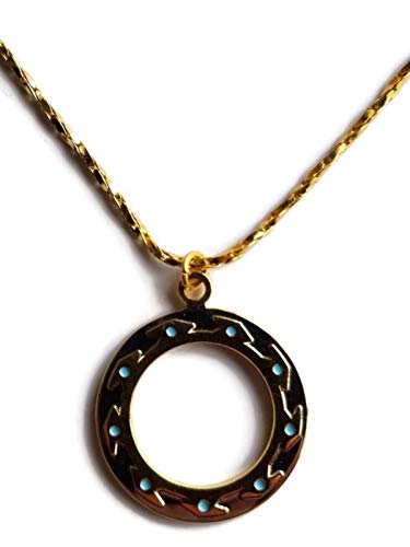 Xena: Warrior Princess Gold-Tone Chakram Pendant Necklace and Hook Earrings Set