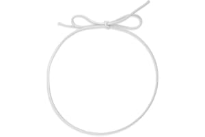 WILD GREEN HORSE WGH Stretch Loops with Pre-Tied Bows, Elastic Cord Ribbon, Gift Box Bows, Craft & Easy Wrapping, Elastic Ribbon String for Gifts, Box, Craft, Bags - Pack 50 Units (10", White)