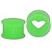 D&M Jewelry 9 Pairs Mixed Color Heart Silicone Soft Ear Plugs Expander Flesh Tunnels Gauges 6g-1