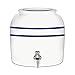 Brio Striped Porcelain Ceramic Water Dispenser Crock with Faucet - LEAD FREE (Blue Stripe)